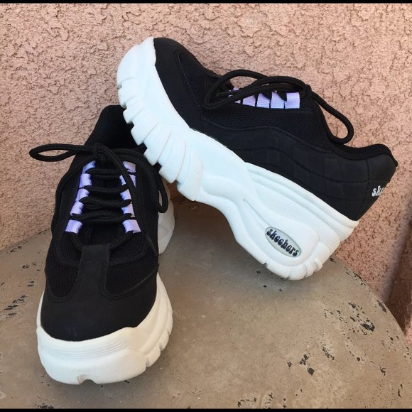 skechers thick sole sneakers